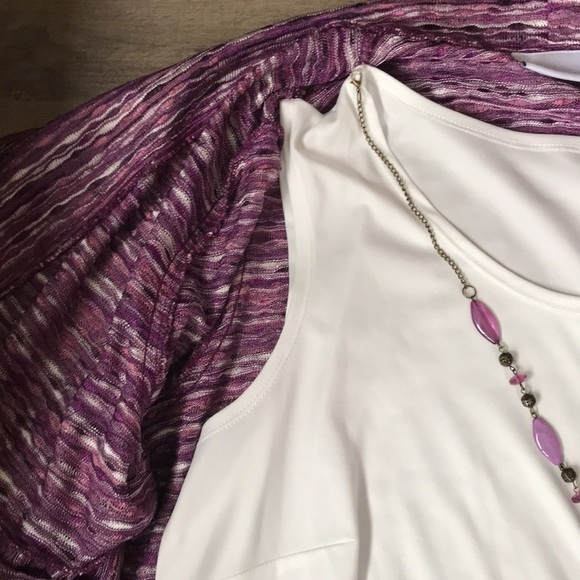 Alfred Dunner 3 piece attached camisole and necklace - Picture 5 of 5